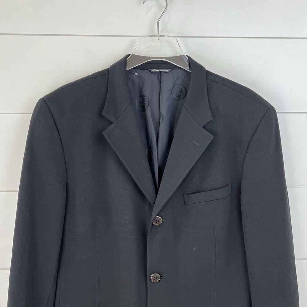 VTG. VERSUS GIANNI VERSACE MEN BLACK WOOL BLAZER JACKET 36/50 40R 70s‎